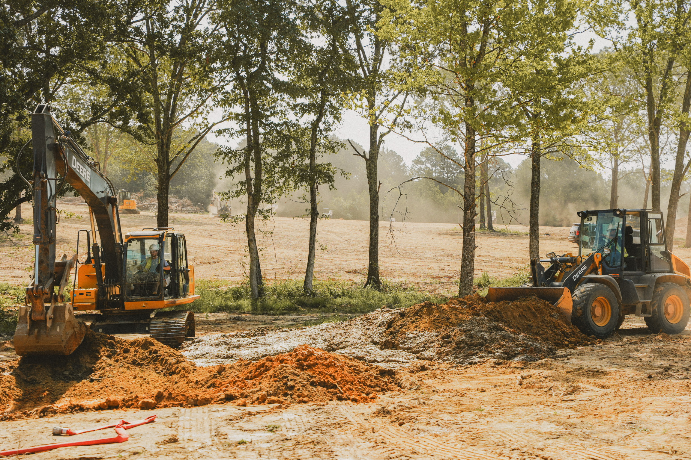 Excavator and Loader working on site