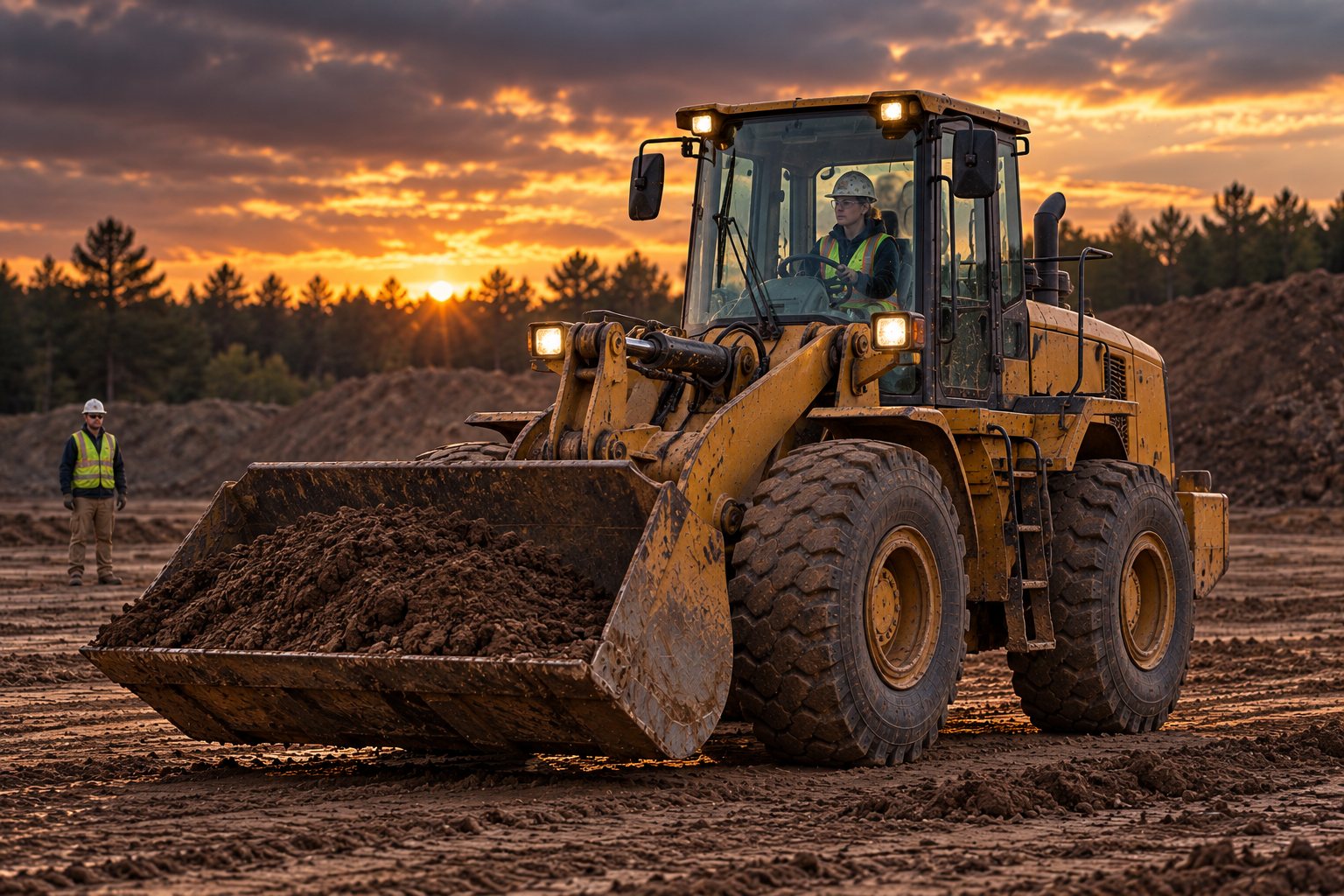 loader operator gaining additional hands-on seat time